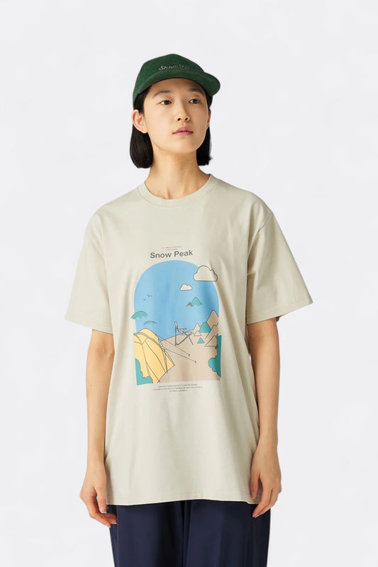 Snow Peak - Camping Graphic T-Shirt (Ivory)