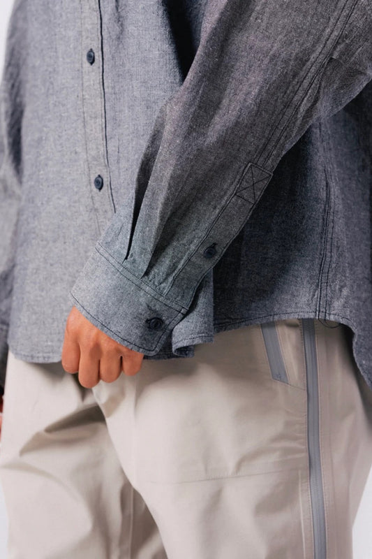 Snow Peak Chambray Work Shirt Black | Chemise Travail Coton Chambray | Edgar Bdx