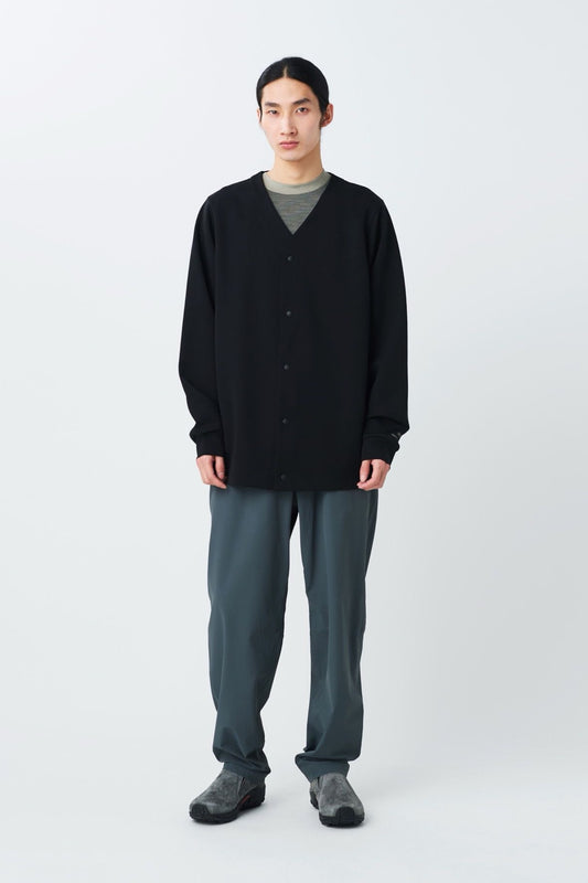 Snow Peak Double Knit Cardigan Black | Cardigan Tricot UV Séchage Rapide | Edgar Bdx