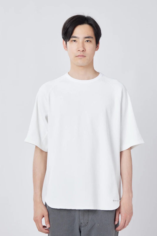 Snow Peak Dry Waffle T-Shirt Off White | T-Shirt Tricot Gaufré Performance | Edgar Bdx
