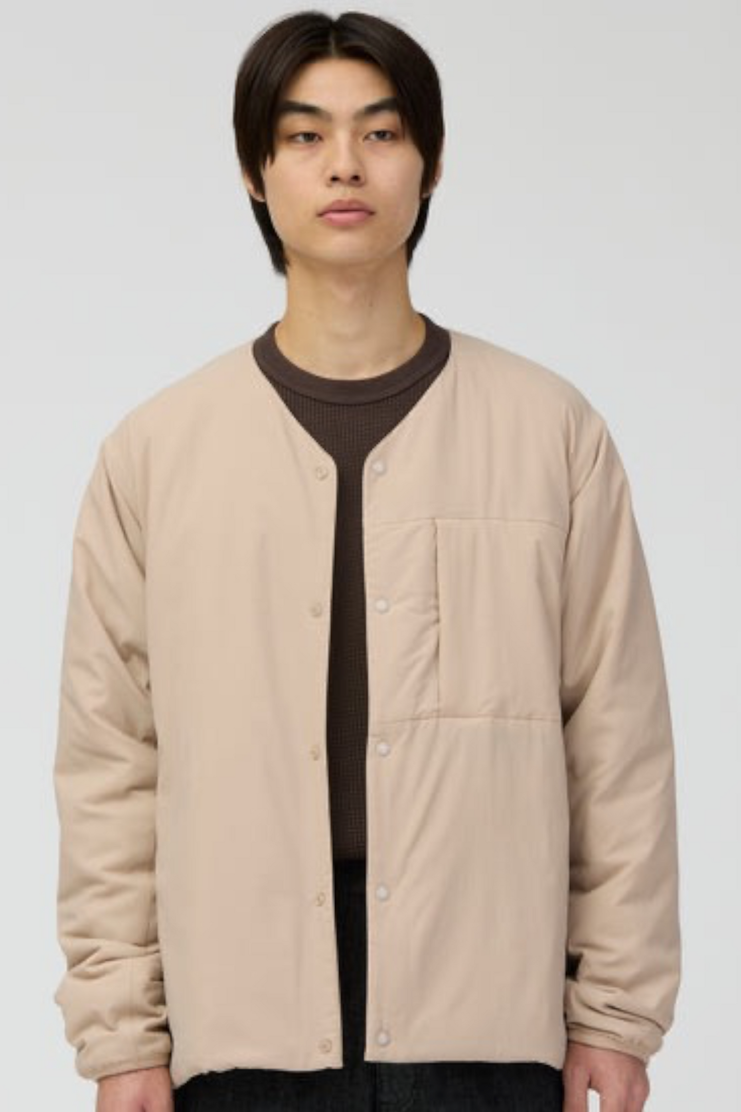SNOW PEAK Flexible Insulated Cardigan Light Brown | Cardigan PrimaLoft® Nylon Recyclé | Edgar Bdx