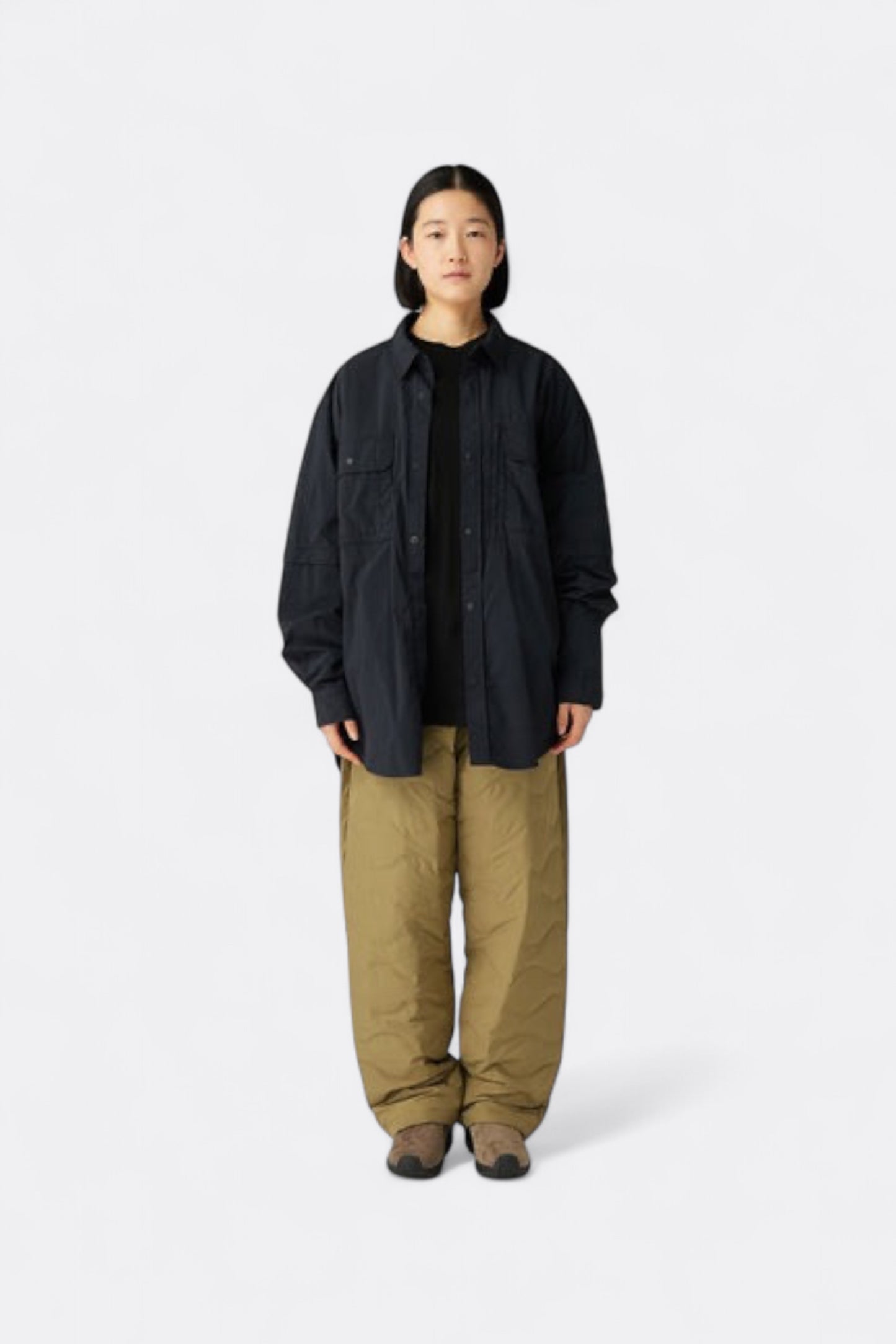 Snow Peak - Garment Dyed Convertible Shirt (Black)