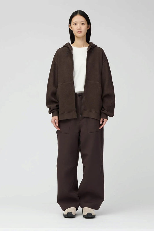 SNOW PEAK Heavyweight Waffle Zip Parka Dark Brown | Sweat | Edgar Bdx