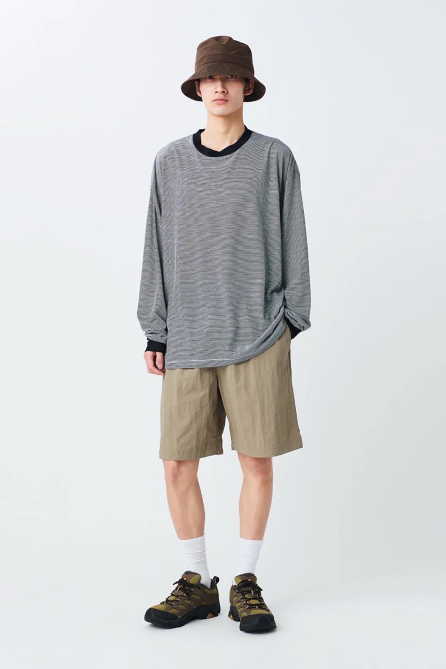 Snow Peak Nylon Washer Shorts Greige | Short Nylon Finition Washer Coupe Relaxée | Edgar Bdx