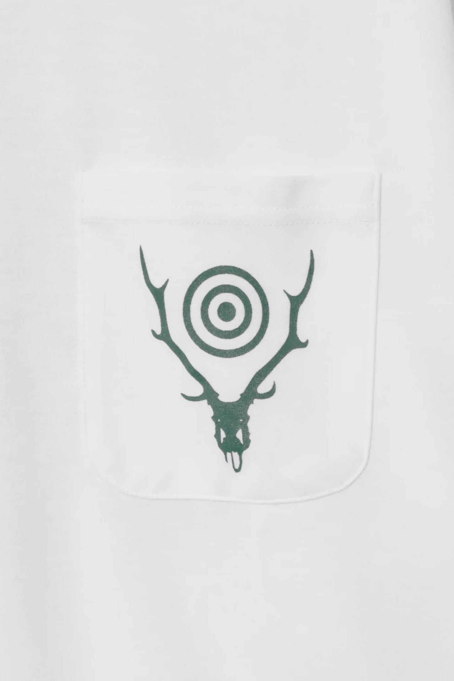 South2 West8 - L/S Round Pocket Tee Circle Horn (White)