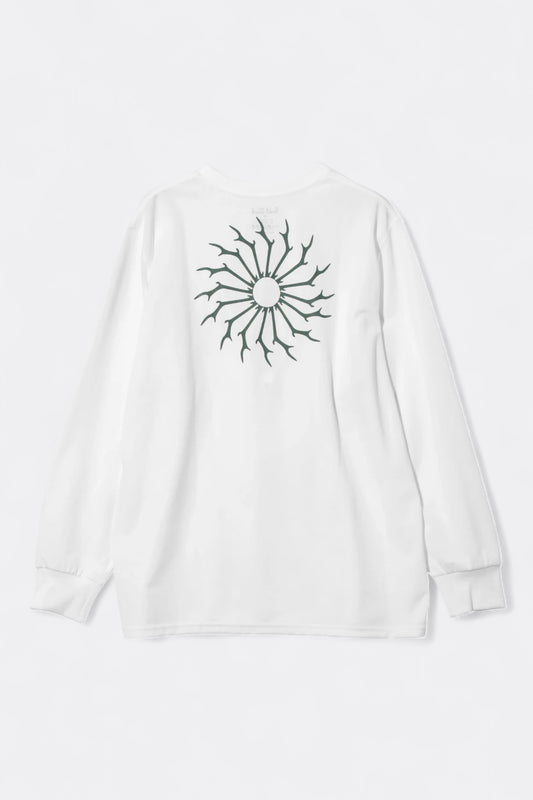 South2 West8 - L/S Round Pocket Tee Circle Horn (White)