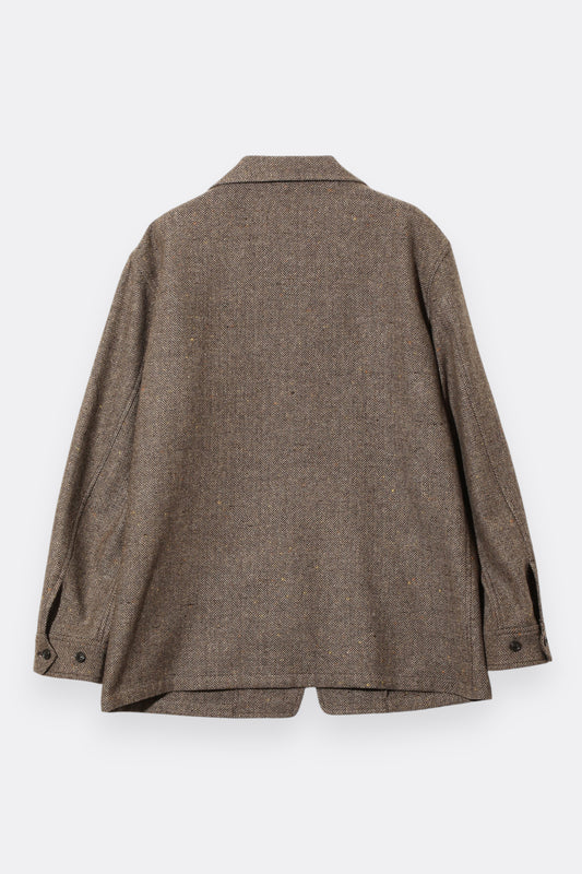 South2 West8 - Pen Jacket Wool Nep Tweed (Brown)