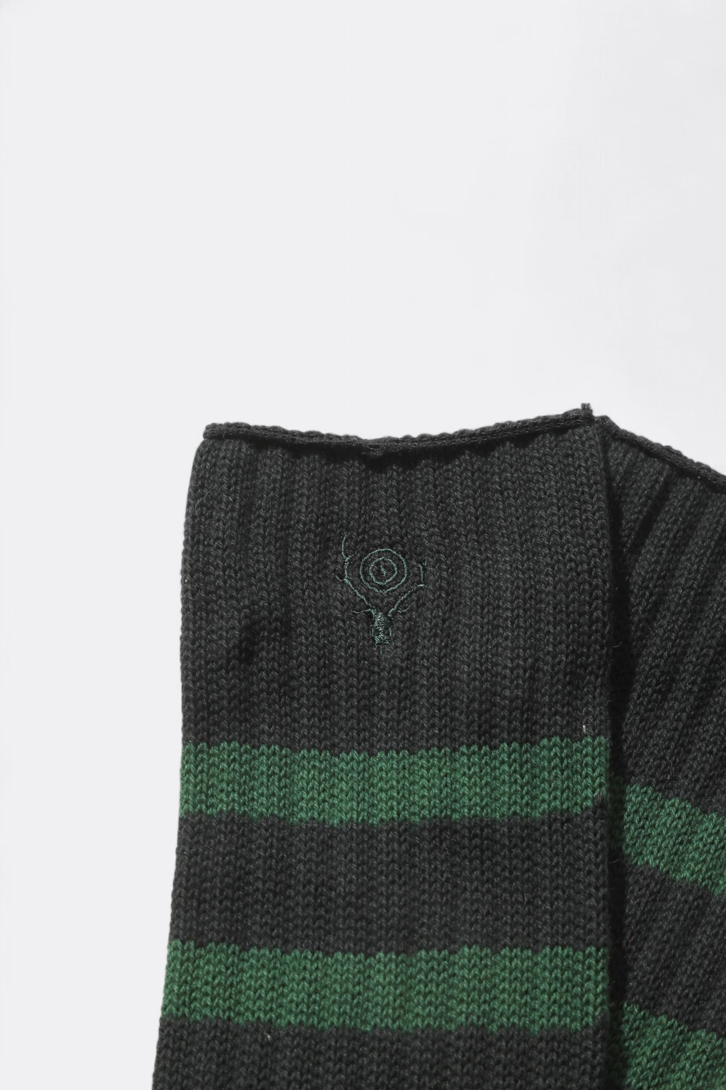 South2 West8 - Ribbed Socks - Line / Skull & Target (Black)