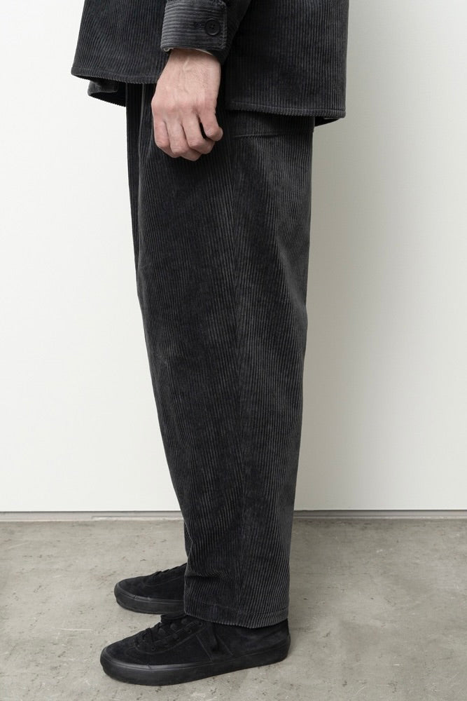 Still By Hand - Corduroy Easy Pants (Blue Charcoal)