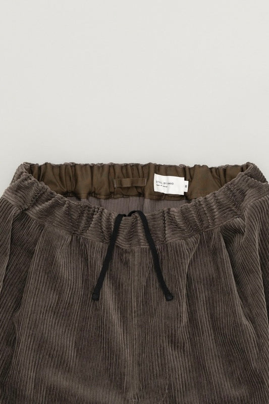 Still By Hand - Corduroy Easy Pants (Khaki Brown)