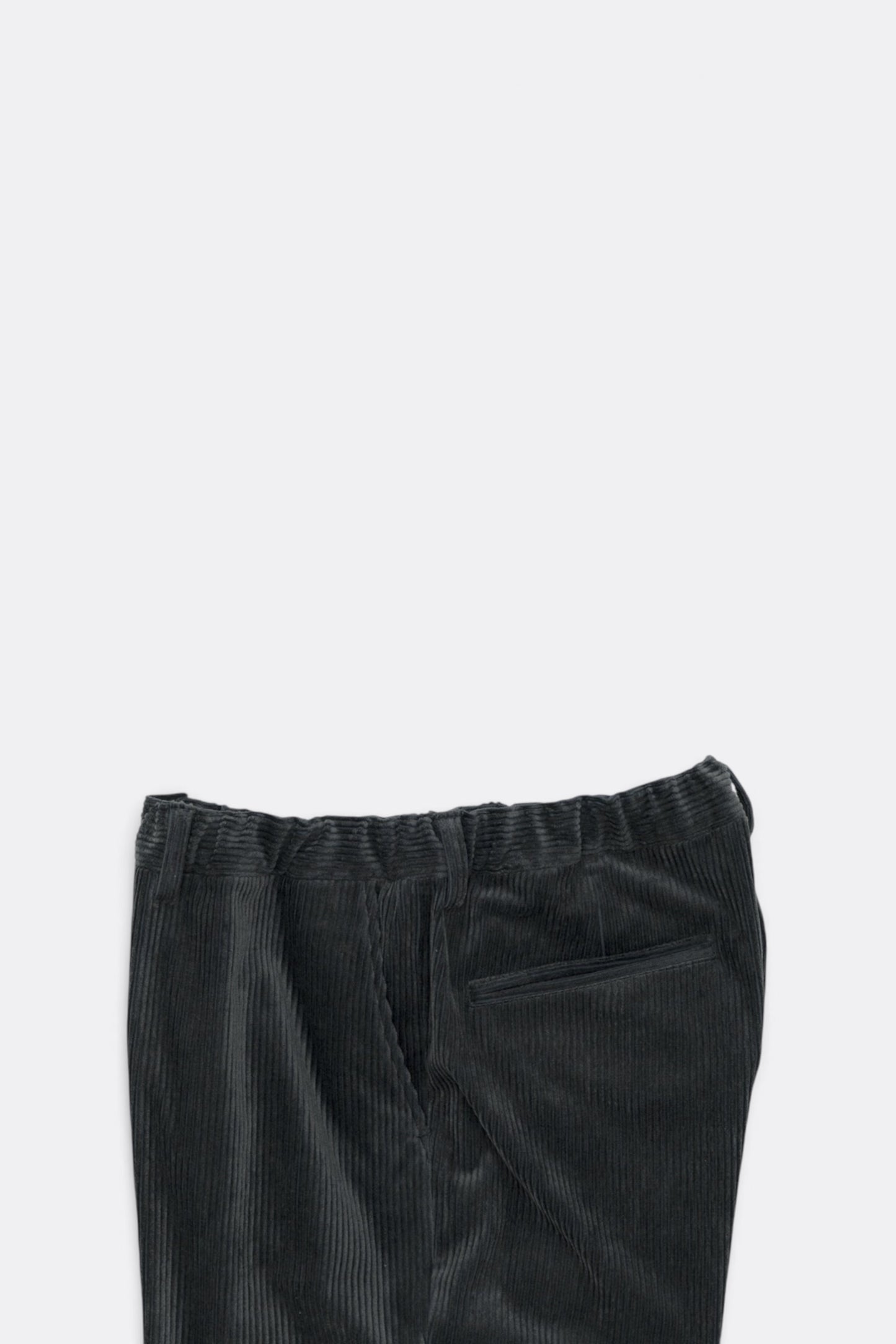 STILL BY HAND Corduroy Straight Pants Blue Charcoal | Pantalon Velours Japonais | Edgar Bdx