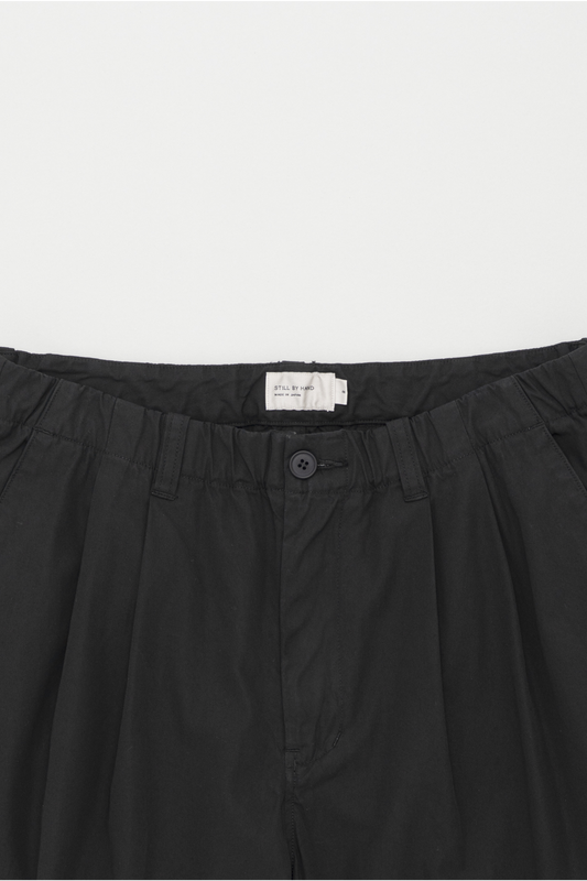 Still By Hand - Pantalon Teint Pièce 2 Pinces (Ink Black) | Pantalon Japonais