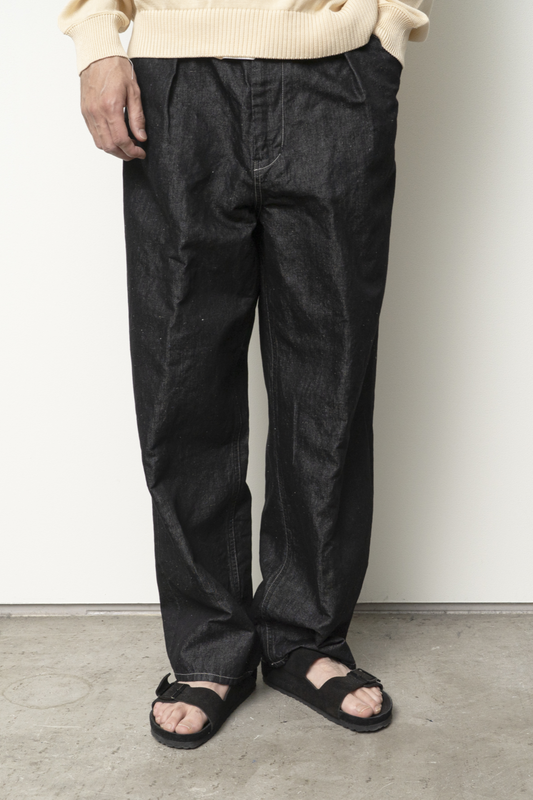 Still By Hand - Pantalon Denim Chanvre Coton (Black) | Jean Japonais