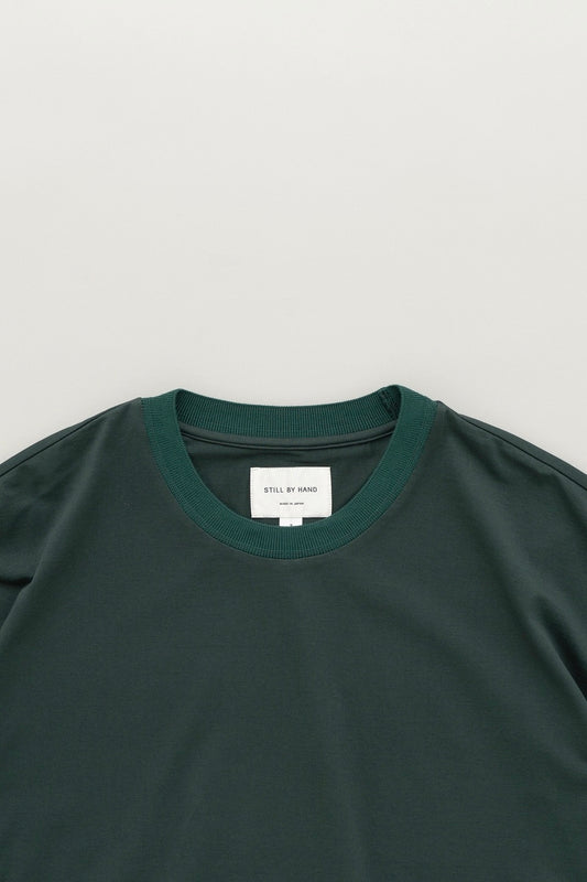 Still By Hand - Knitted Rib T-Shirt (Green)