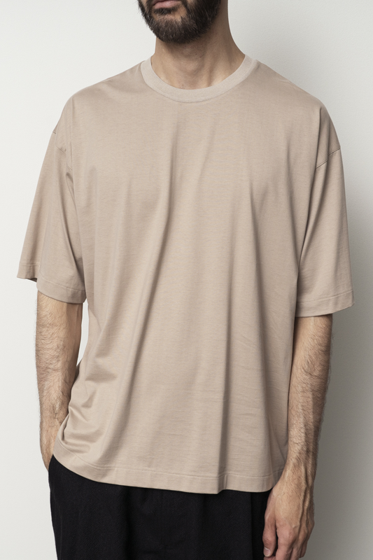 Still By Hand - T-Shirt Maille Côtelée Sand Beige