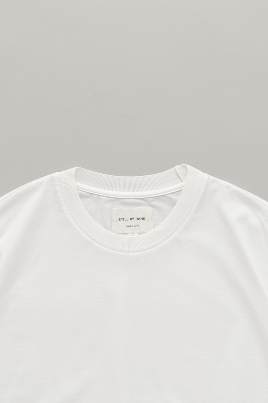 Still By Hand - T-Shirt Maille Côtelée White