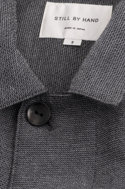 Still By Hand - Veste Chemise Couleurs Mélangées (Grey) | Veste Japonaise