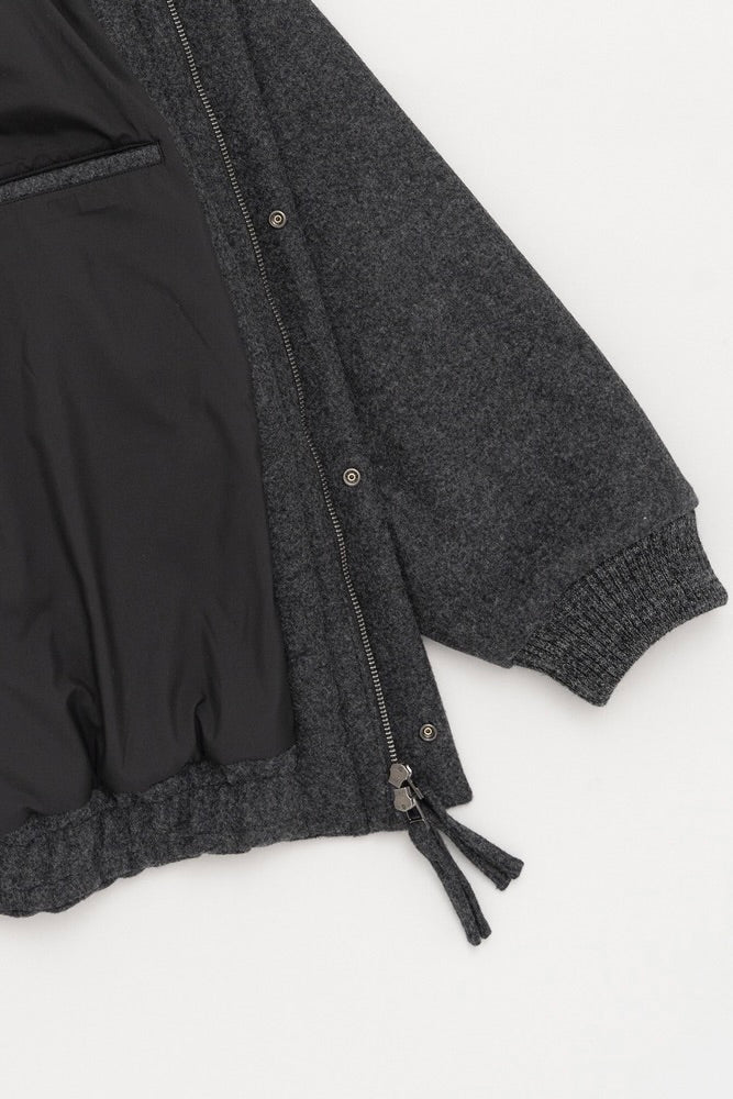 Still By Hand - Padded Wool Blouson (Black)