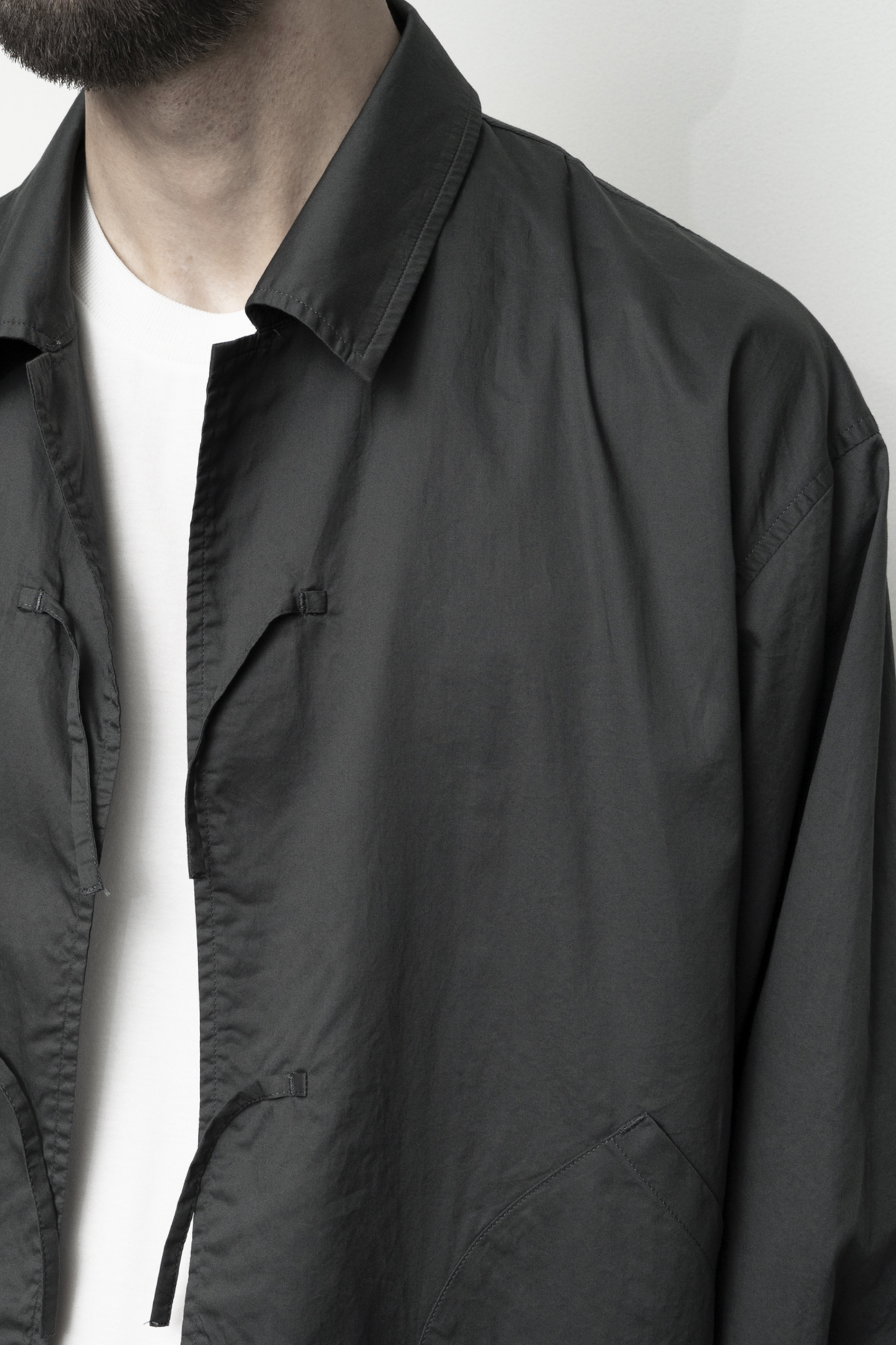 Still By Hand - Surchemise Cordon Devant (Dark Navy) | Chemise Japonaise