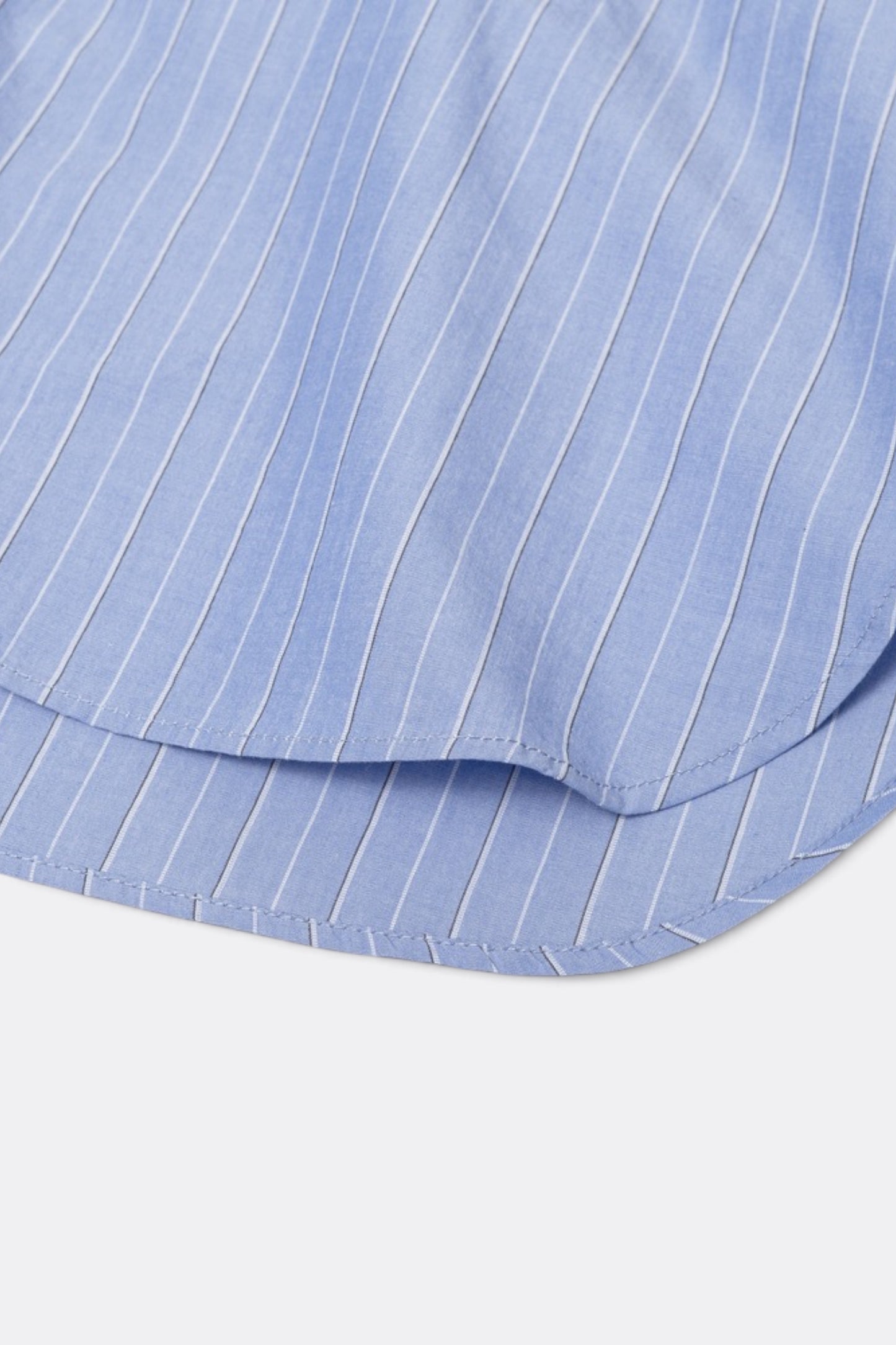 STILL BY HAND Striped Pullover Shirt Blue Stripe | Chemise Raye Coton Japonais | Edgar Bdx