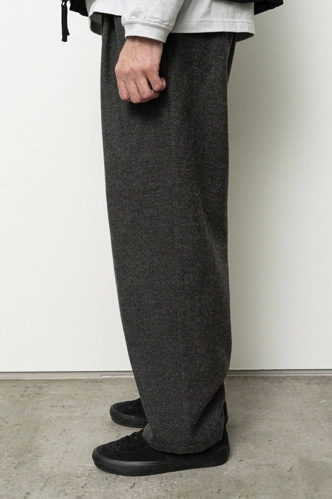 Still By Hand - W/N Wide Pants (Black Navy)