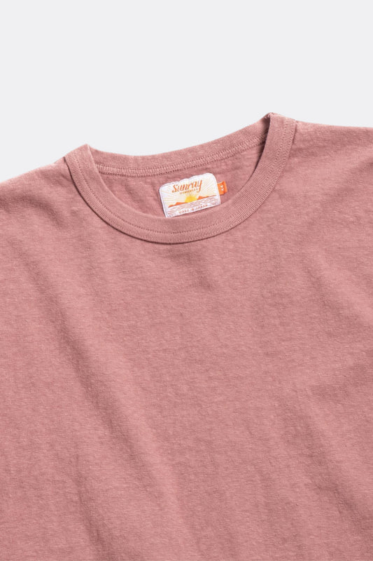 Sunray Sportswear Haleiwa T-Shirt Wistful Mauve | Loop-Wheel Made in Japan | Edgar Bdx