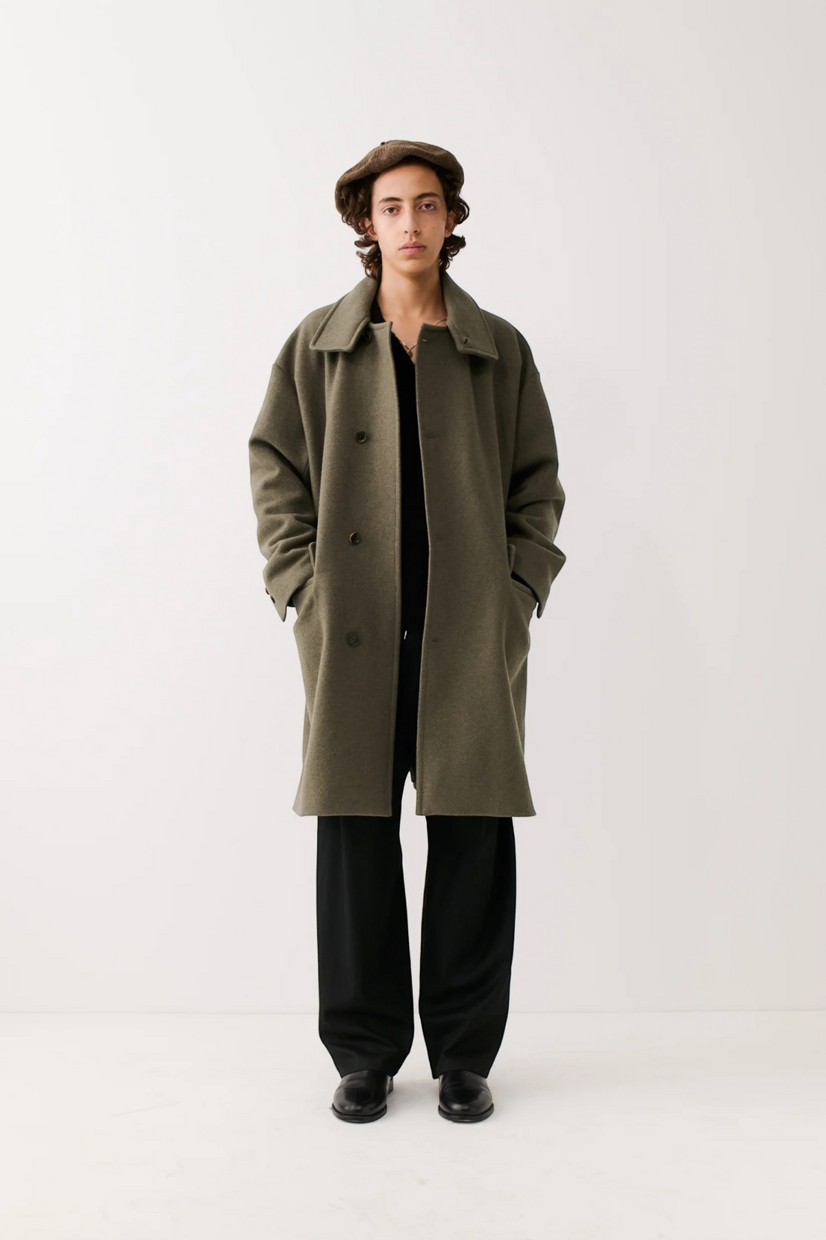 A KIND OF GUISE Anso Coat Felted Green | Edgar Bdx