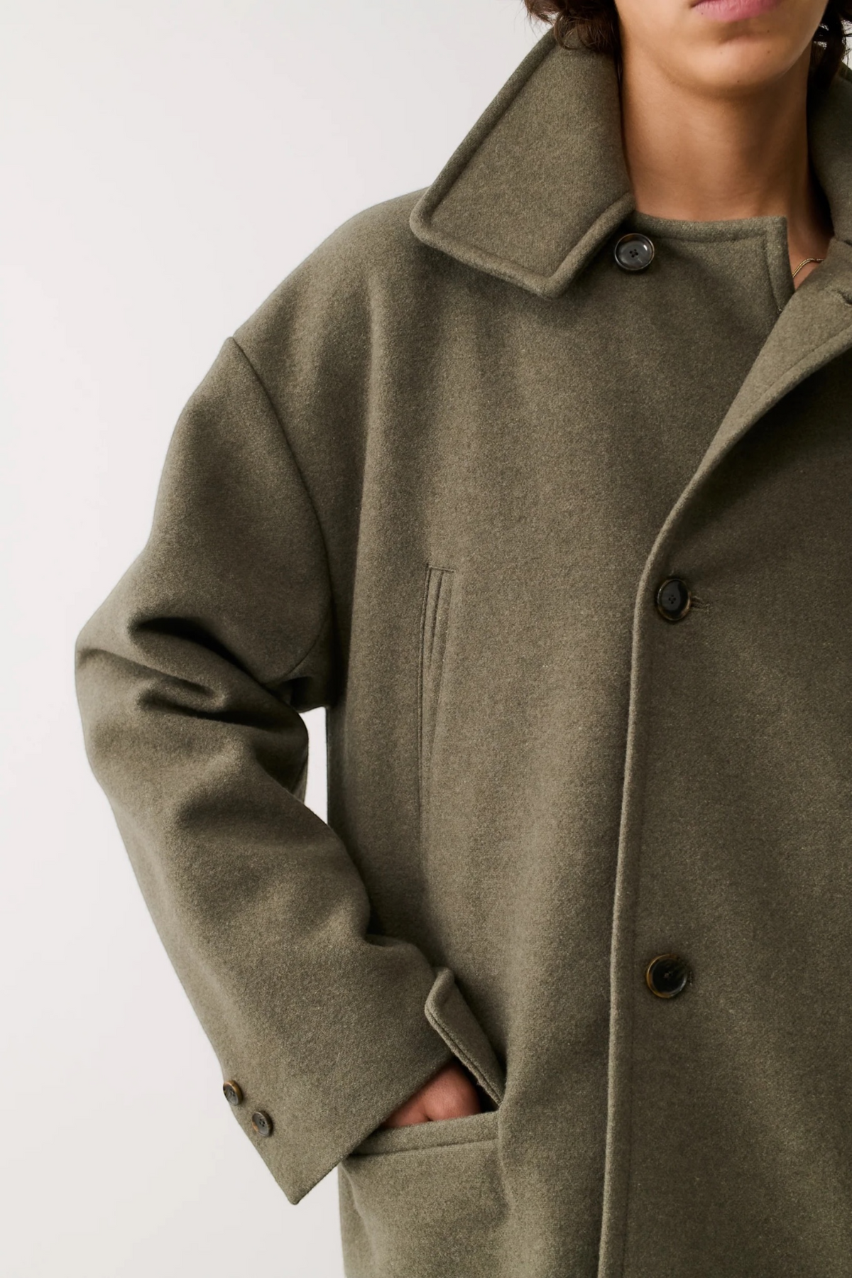 A KIND OF GUISE Anso Coat Felted Green | Edgar Bdx