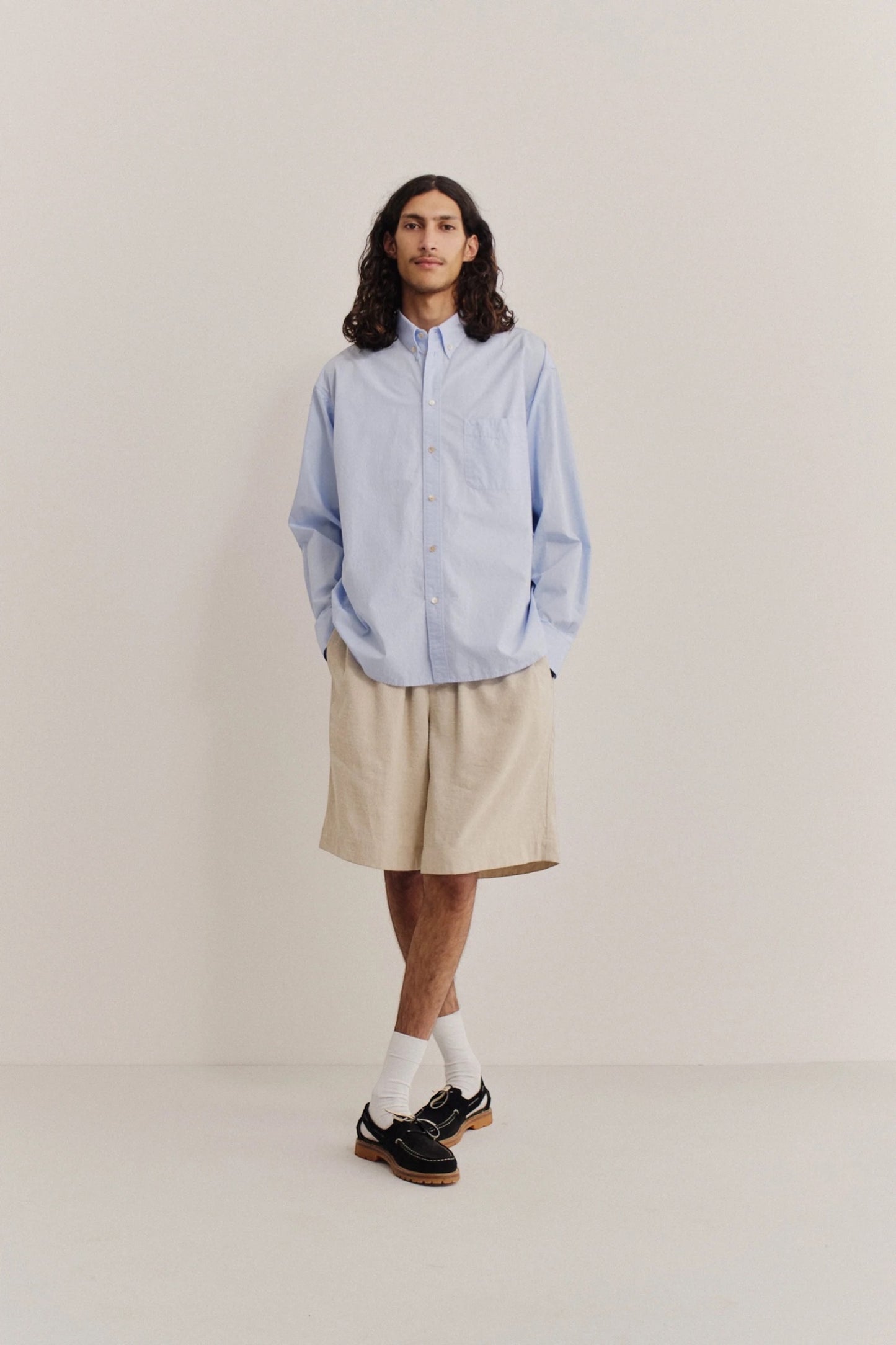 A Kind Of Guise Banita Button Down Shirt Cluster Washed Blue | Chemise Oversize