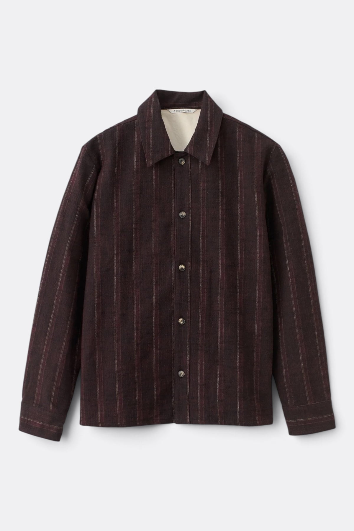 A KIND OF GUISE Cullu Overshirt Black Wine Line | Edgar Bdx