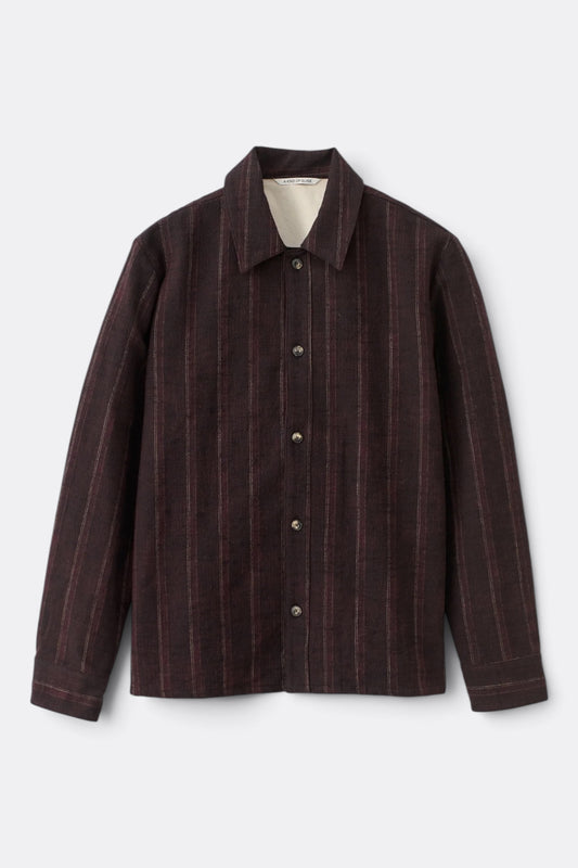 A KIND OF GUISE Cullu Overshirt Black Wine Line | Edgar Bdx
