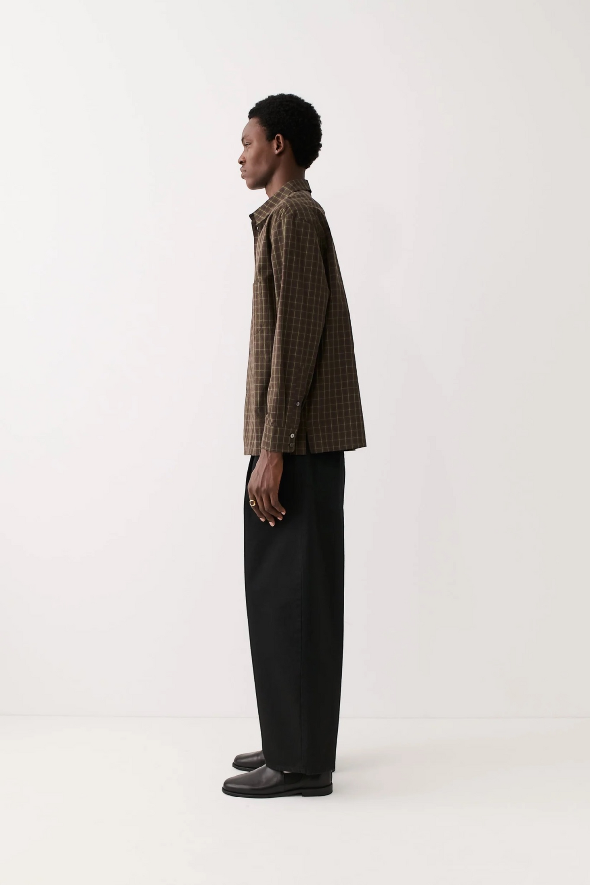 A KIND OF GUISE Gusto Shirt Olive Burgundy Check | Edgar Bdx