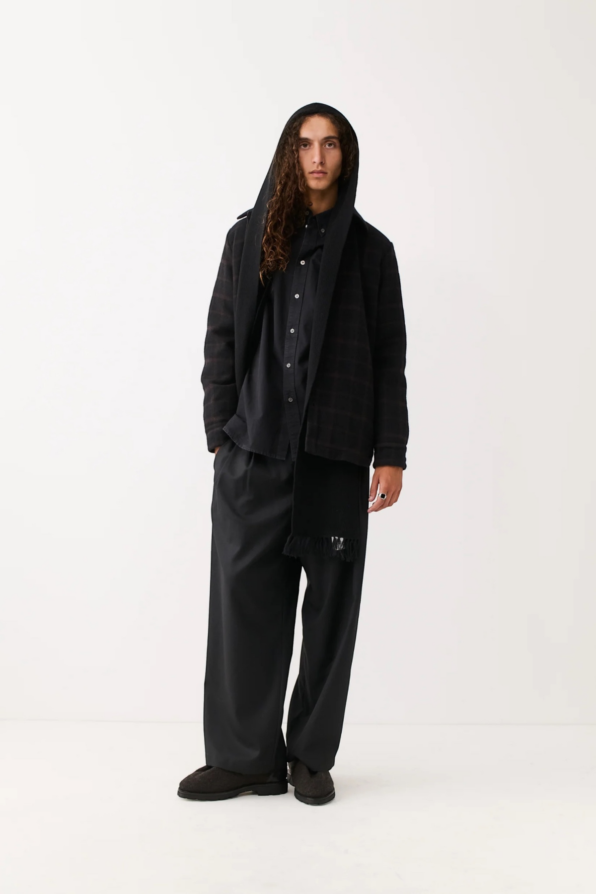 A KIND OF GUISE Marani Overshirt Black Check | Edgar Bdx
