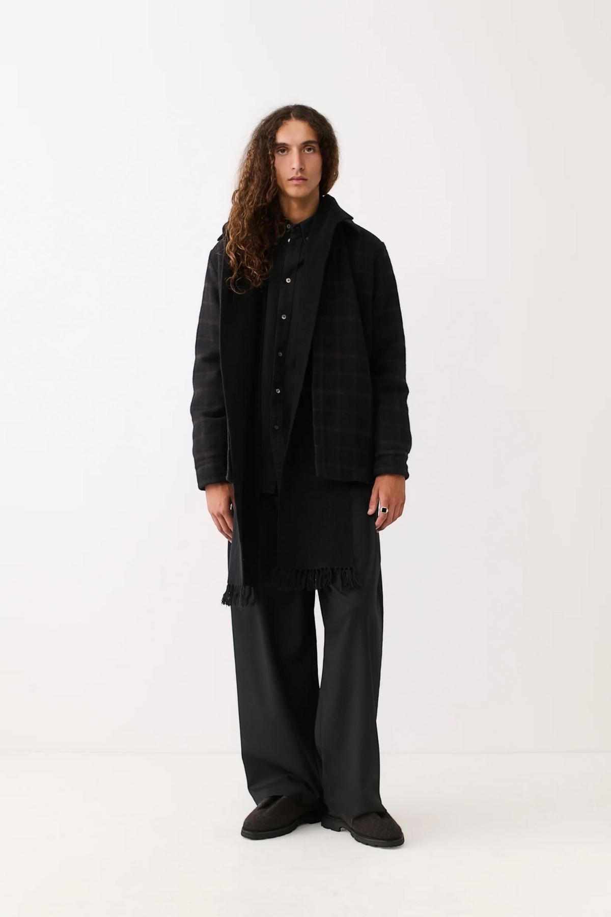 A KIND OF GUISE Marani Overshirt Black Check | Edgar Bdx