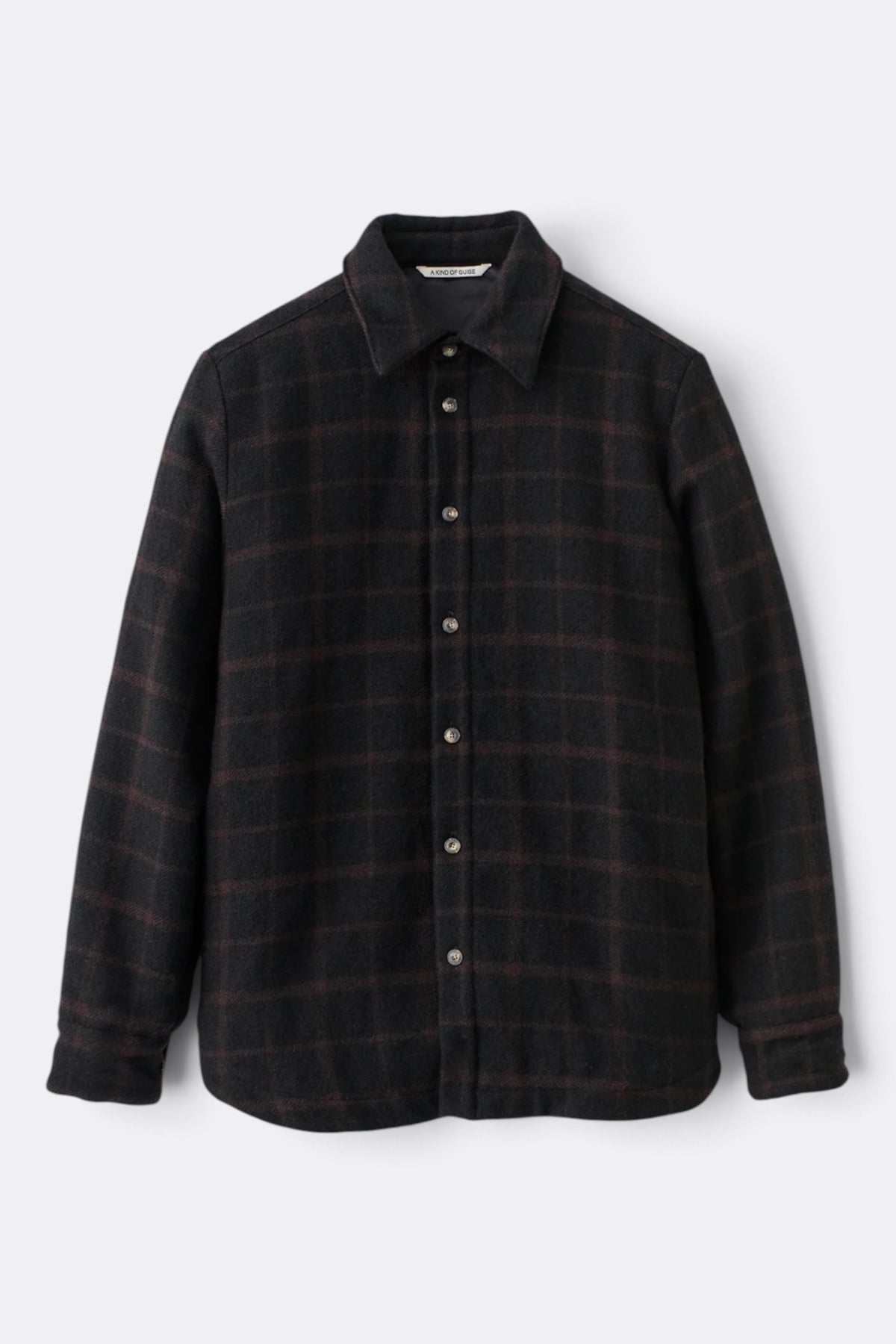 A KIND OF GUISE Marani Overshirt Black Check | Edgar Bdx