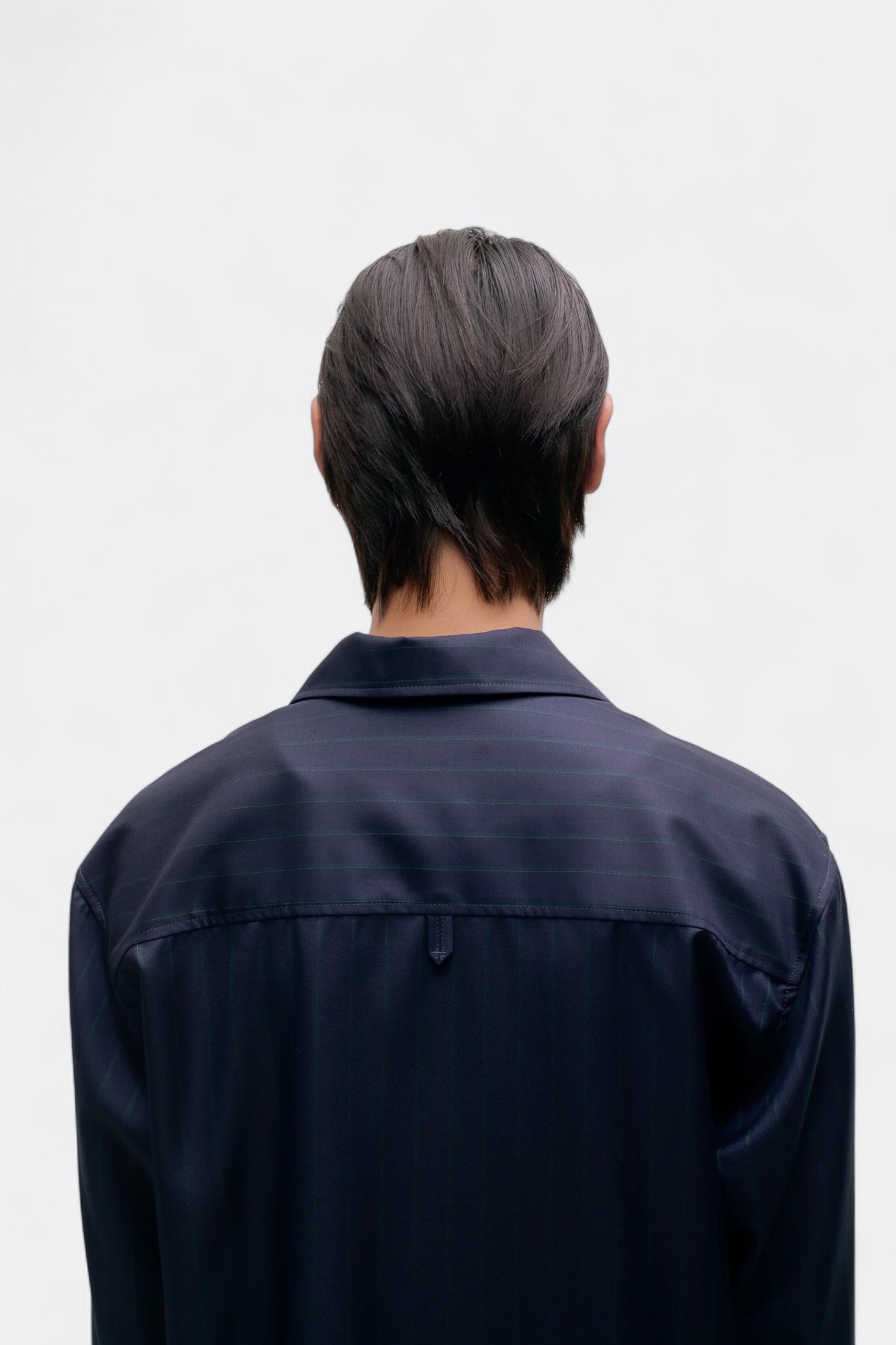 A Kind Of Guise - Matara Overshirt (Navy Double Pinstripe)