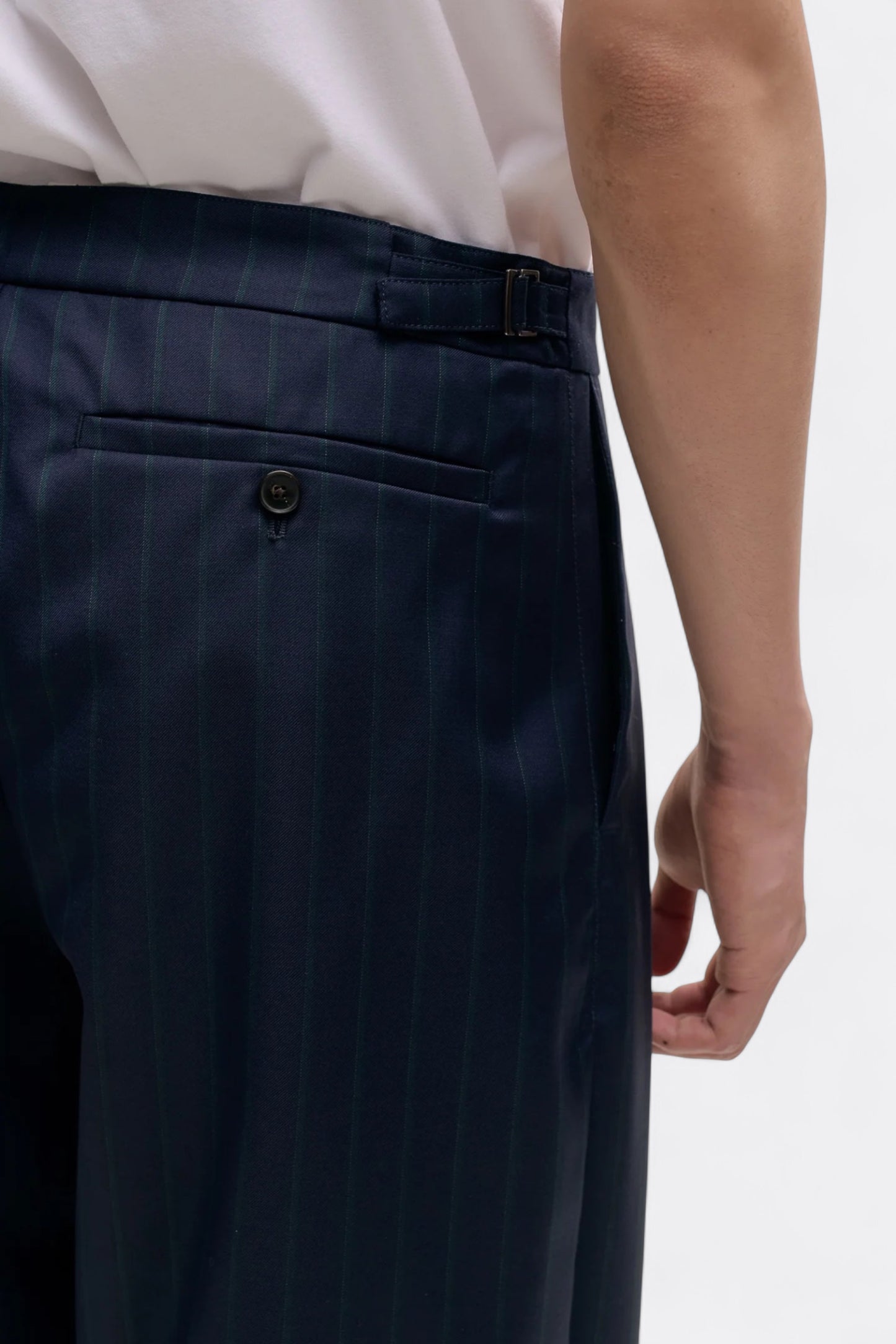 A Kind Of Guise - Piero Pants (Navy Double Pinstripe)