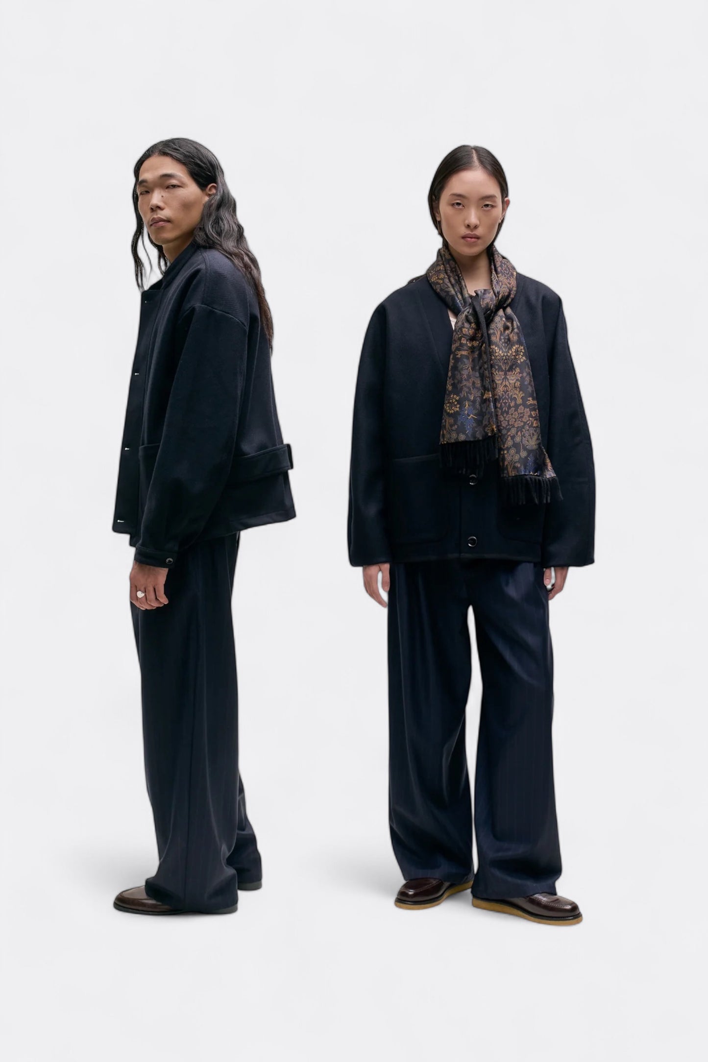 A Kind Of Guise - Piero Pants (Navy Double Pinstripe)