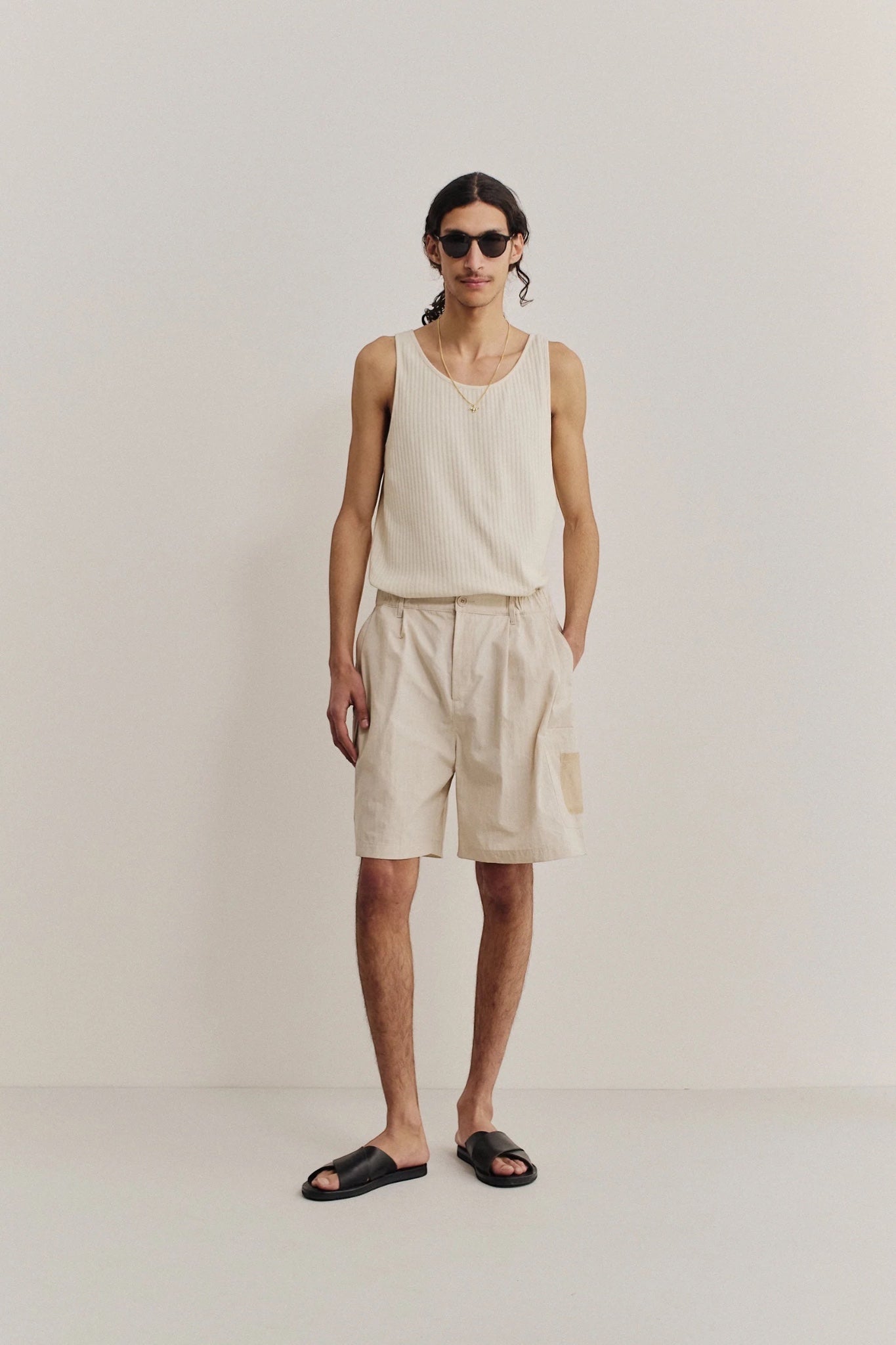 A Kind Of Guise Quito Shorts Off-White Ripstop | Short Coton Déperlant Italien
