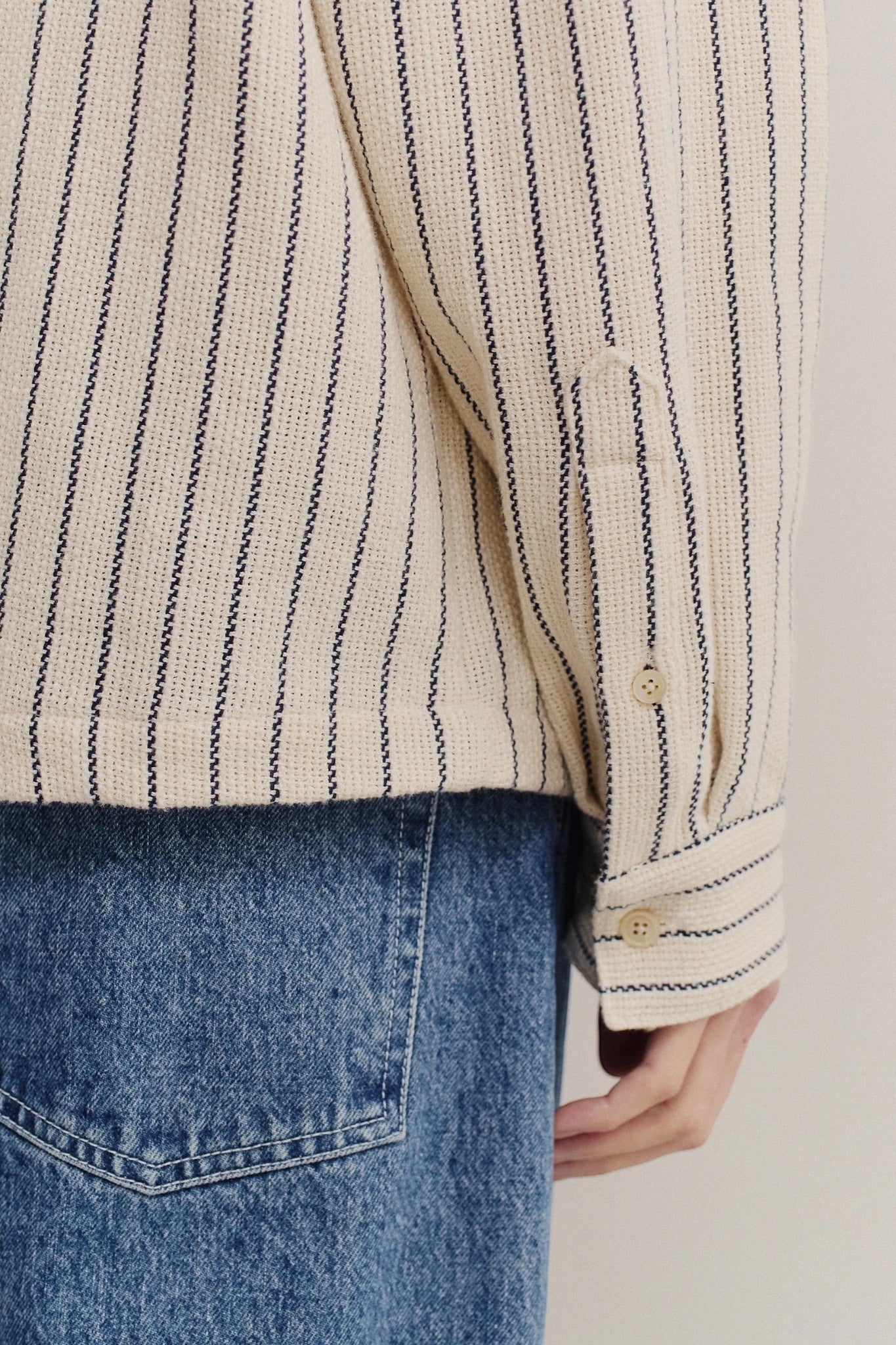 A Kind Of Guise Rumba Shirt Blue Panama Stripe | Chemise Coton Recyclé Rayures