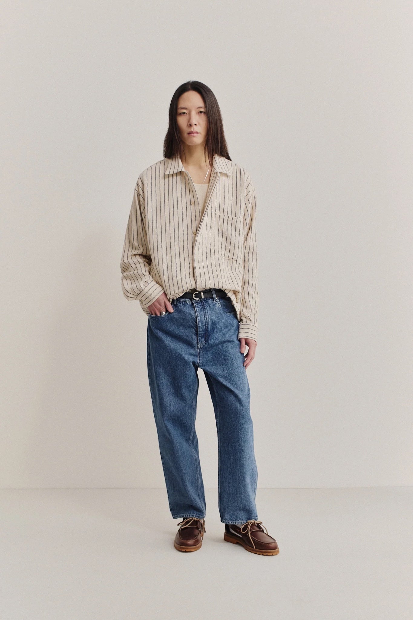 A Kind Of Guise Rumba Shirt Blue Panama Stripe | Chemise Coton Recyclé Rayures