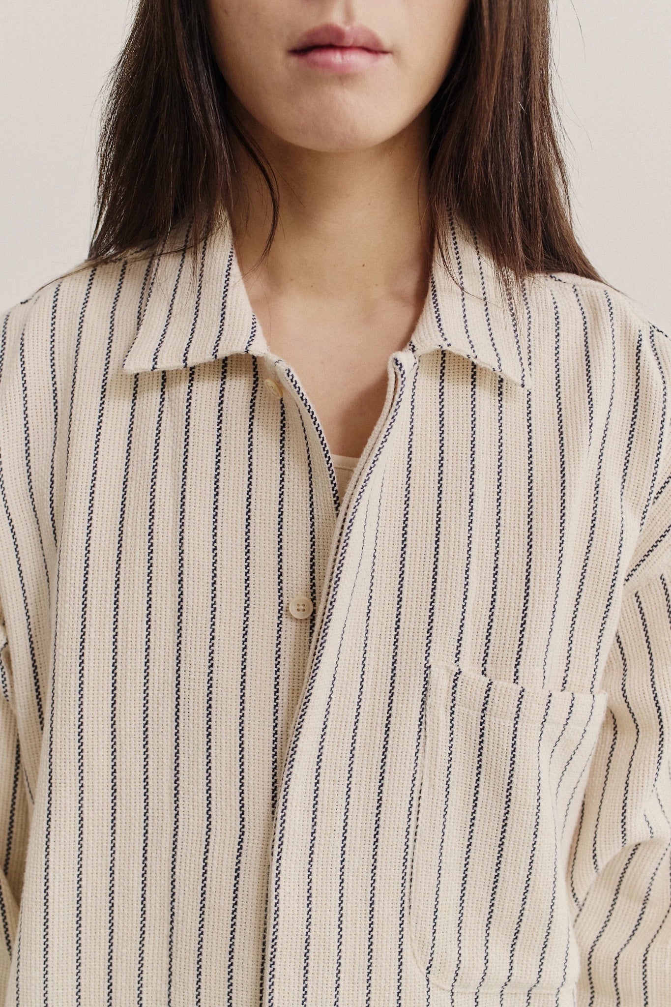 A Kind Of Guise Rumba Shirt Blue Panama Stripe | Chemise Coton Recyclé Rayures