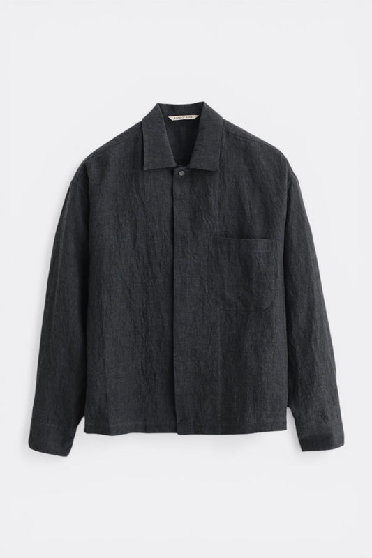 A Kind Of Guise Rumba Shirt Coal Linen | Chemise Lin Irlandais Confection Italienne