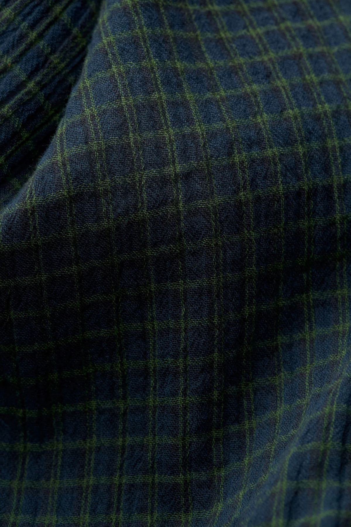 A KIND OF GUISE Rumba Shirt Navy Green Check | Edgar Bdx
