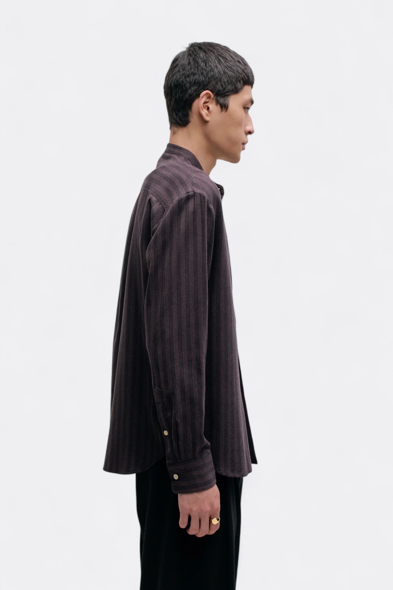 A Kind Of Guise - Seifur Shirt (Dark Herringbone Stripe)