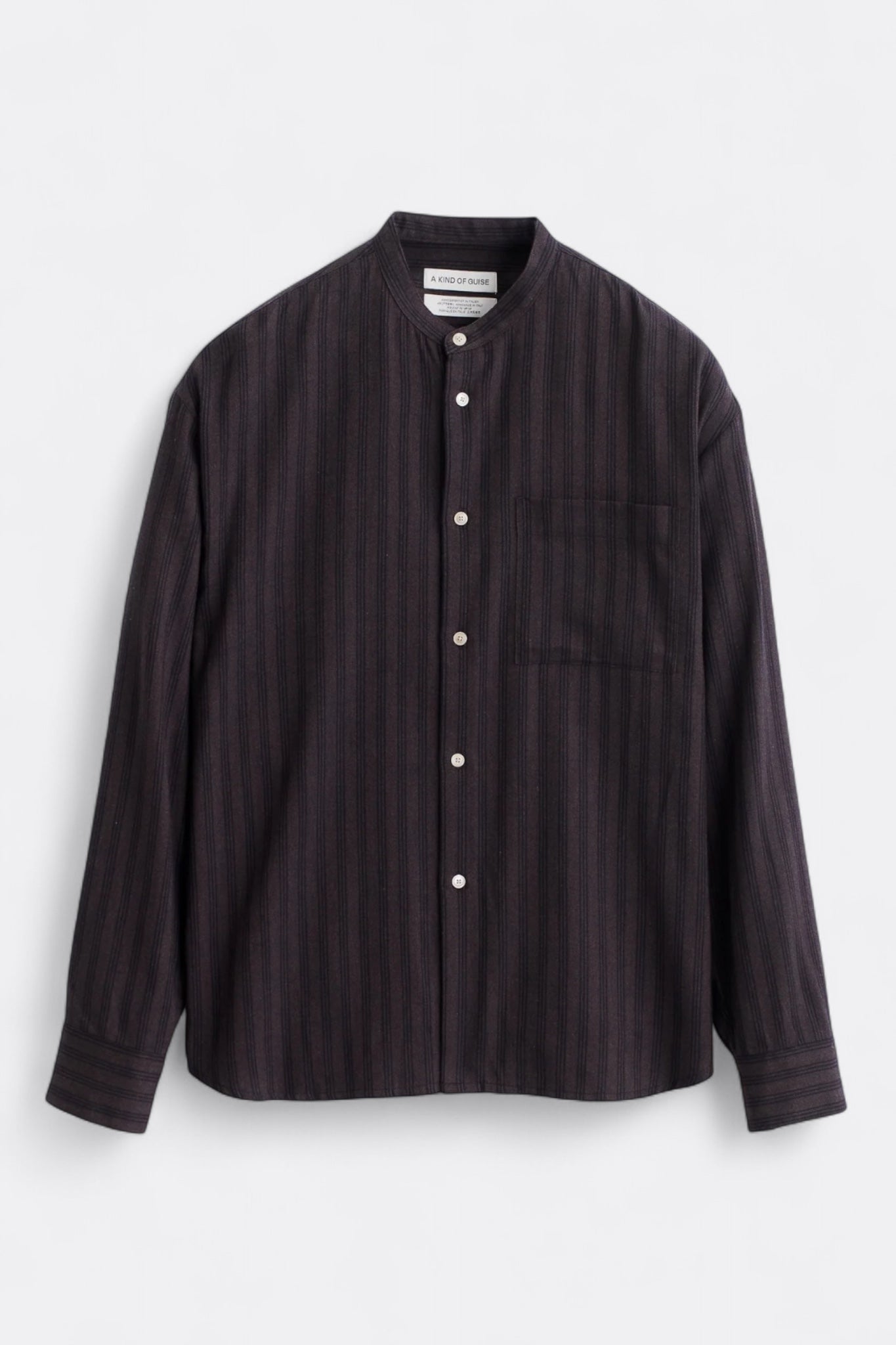 A Kind Of Guise - Seifur Shirt (Dark Herringbone Stripe)