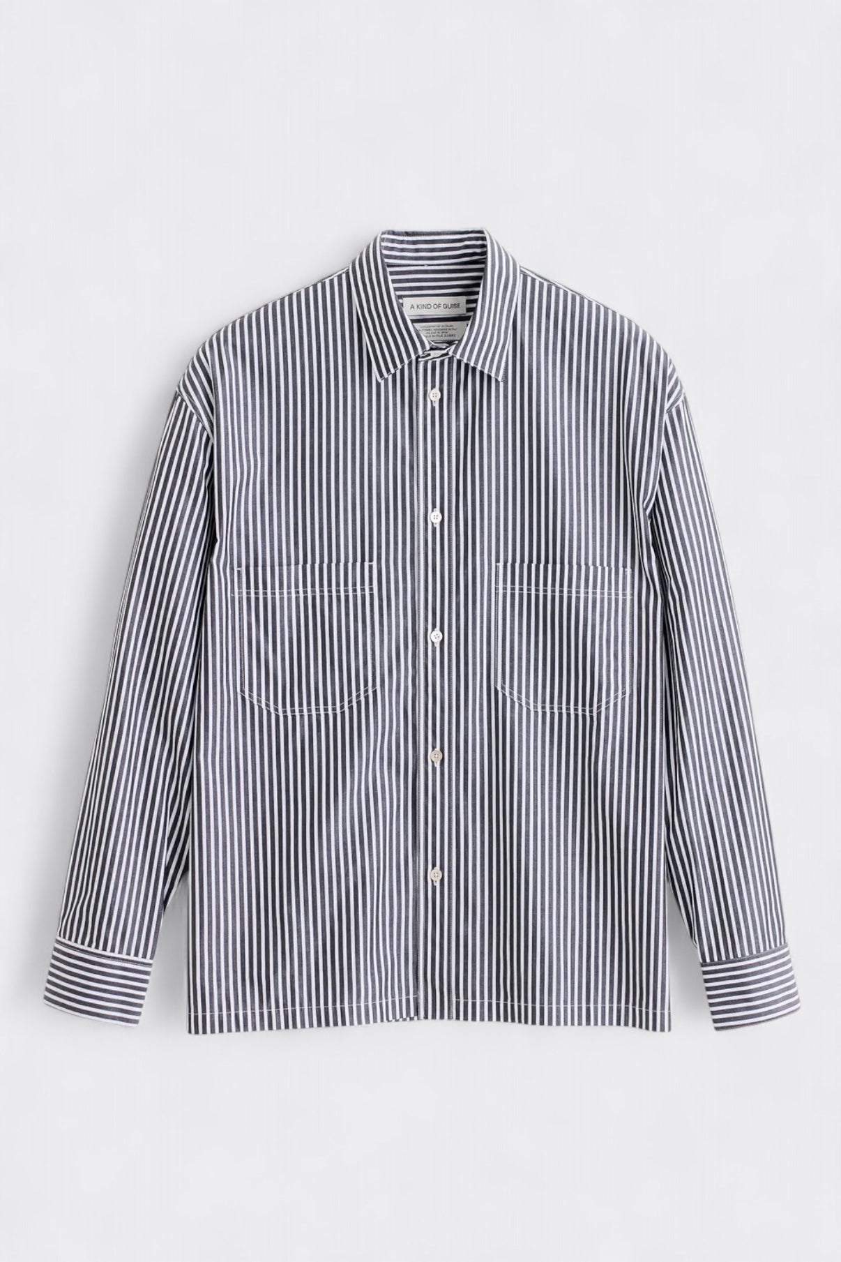 A Kind Of Guise - Telmen Shirt (Salt & Pepper Stripe)