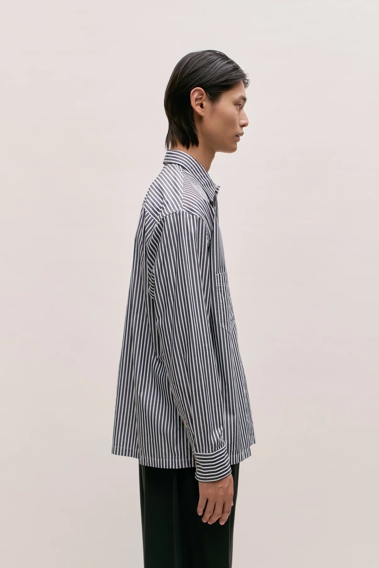 A Kind Of Guise - Telmen Shirt (Salt & Pepper Stripe)
