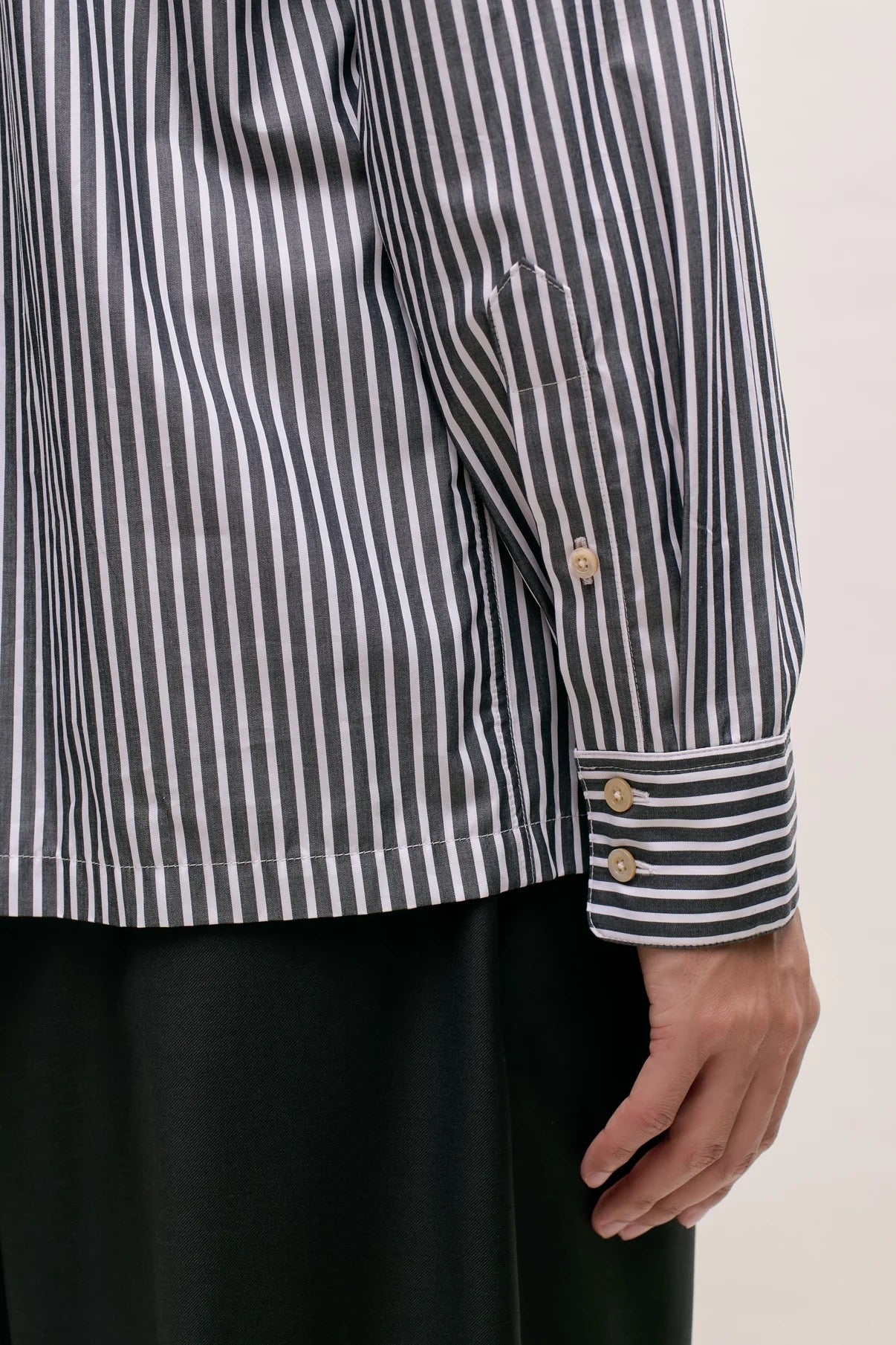 A Kind Of Guise - Telmen Shirt (Salt & Pepper Stripe)