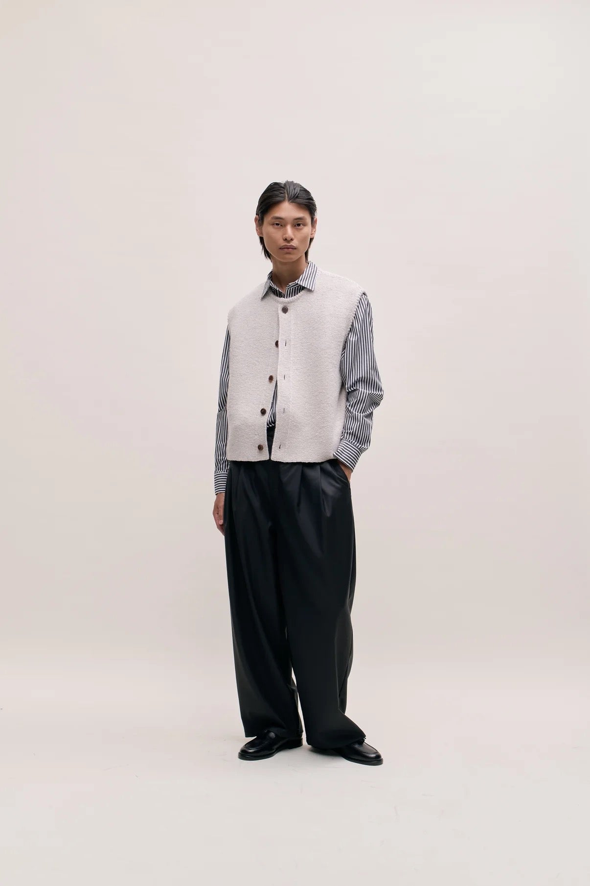 A Kind Of Guise - Telmen Shirt (Salt & Pepper Stripe)